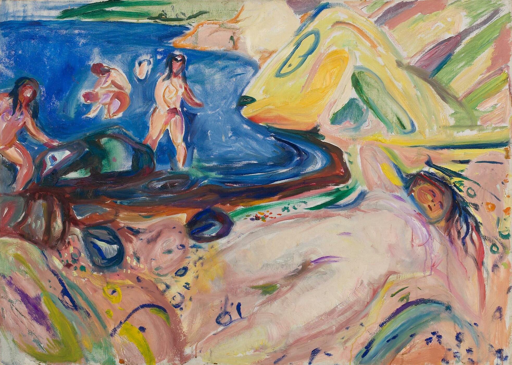 Reproduction du tableau « bain de soleil - Edvard Munch » par Alpha Reproduction en peinture à l’huile