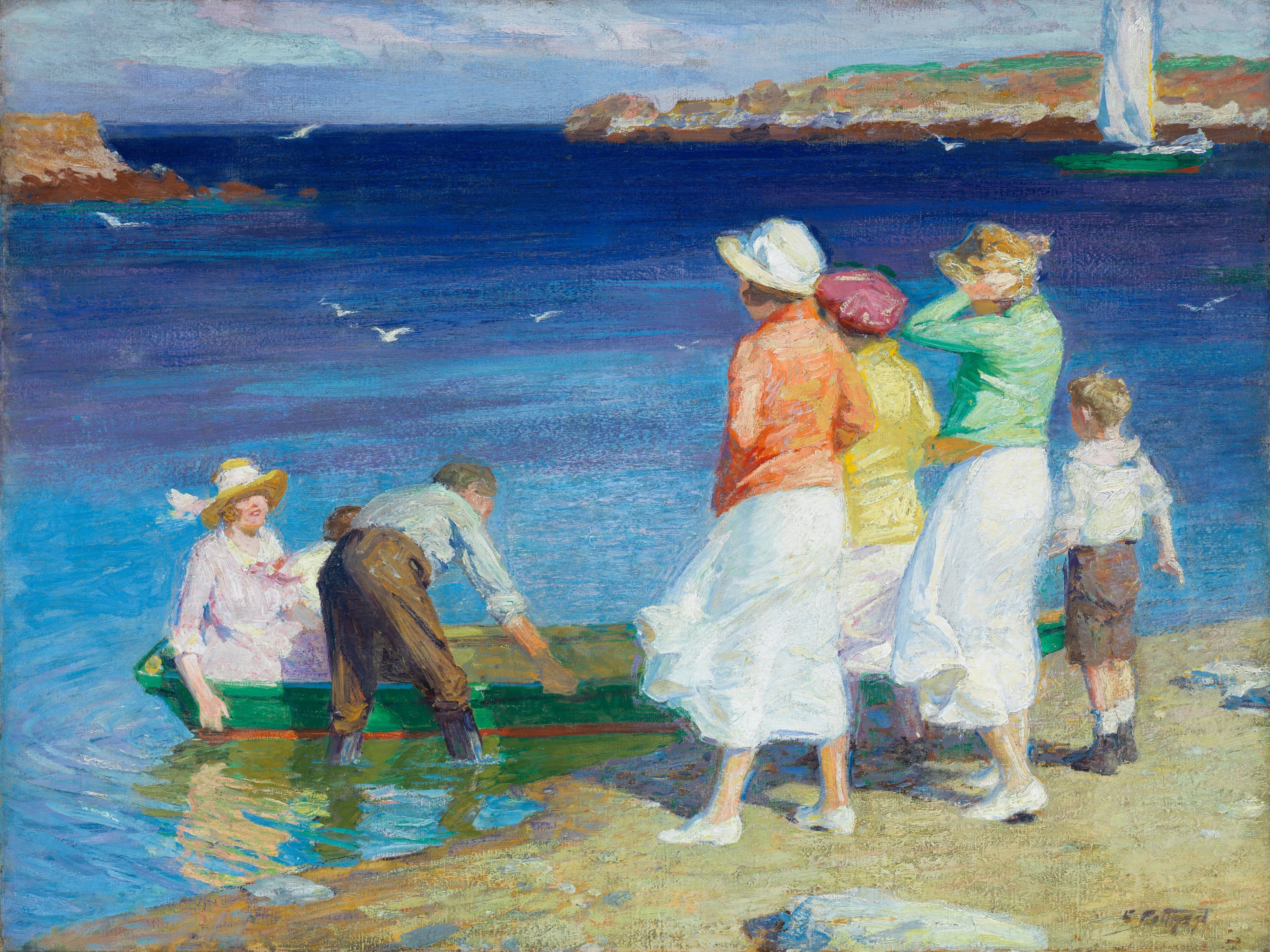 Une fête de voile (Partir en voilier) - Edward Henry Potthast