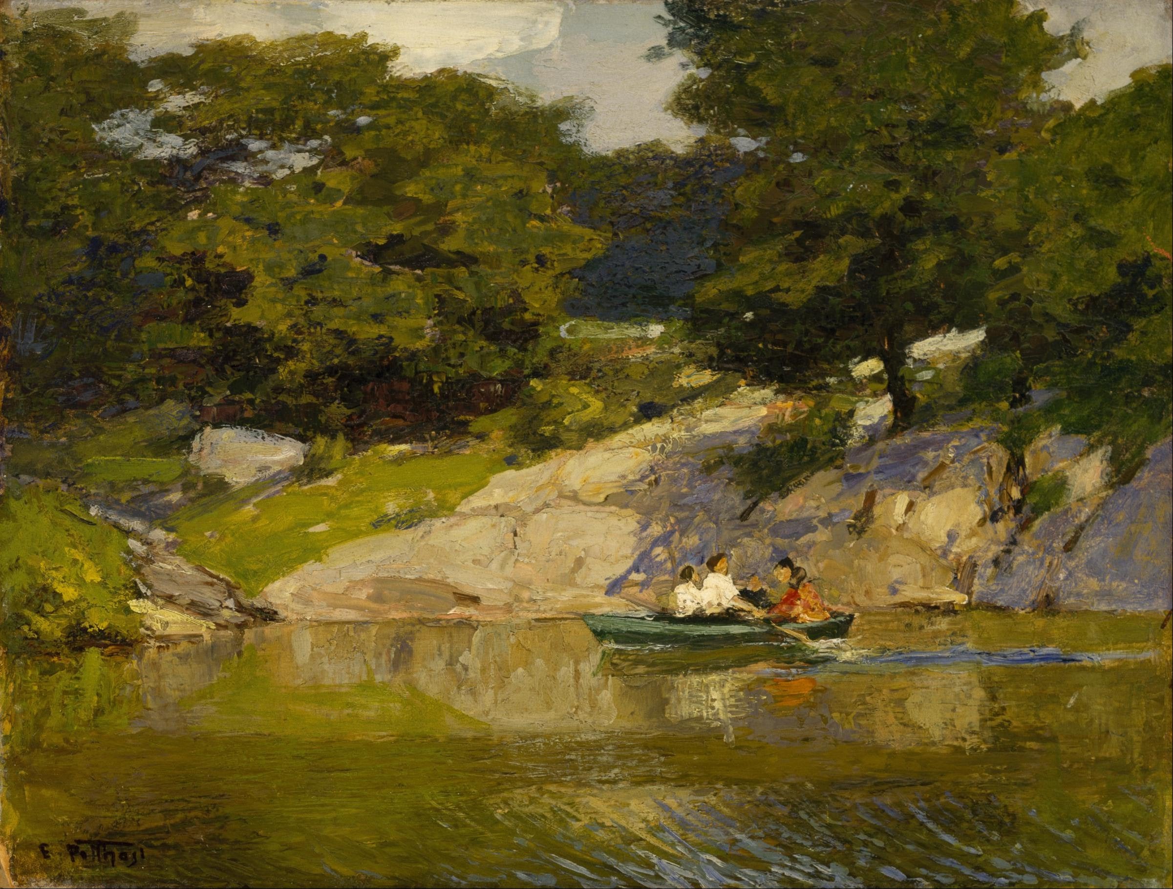 Navigation de plaisance à Central Park - Edward Henry Potthast