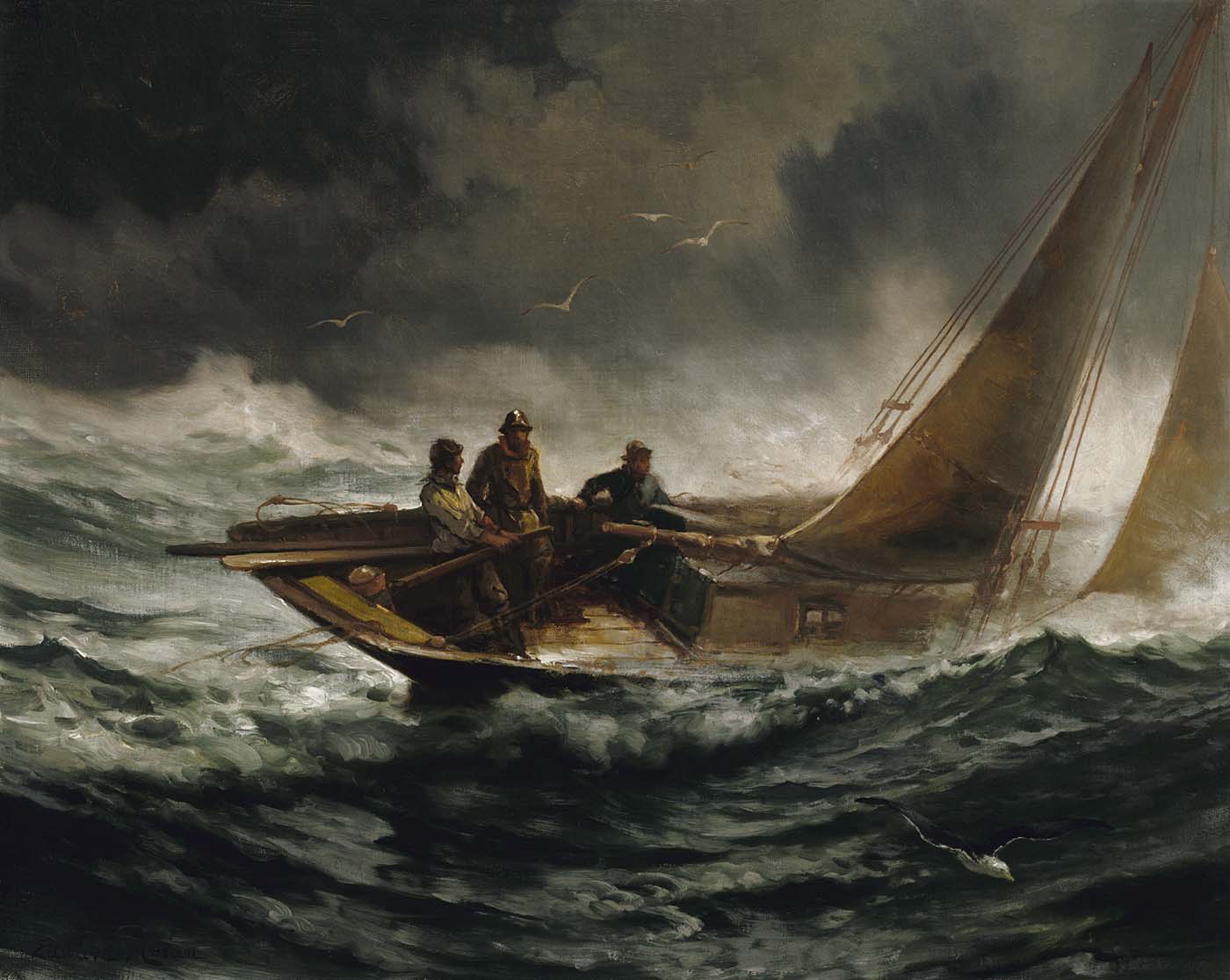Surmonter une tempête - Edward Moran