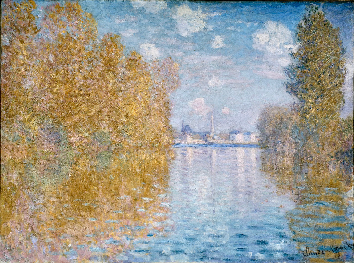🎨 אפקט סתיו על הסן – קלוד מונה (סביבות 1880)