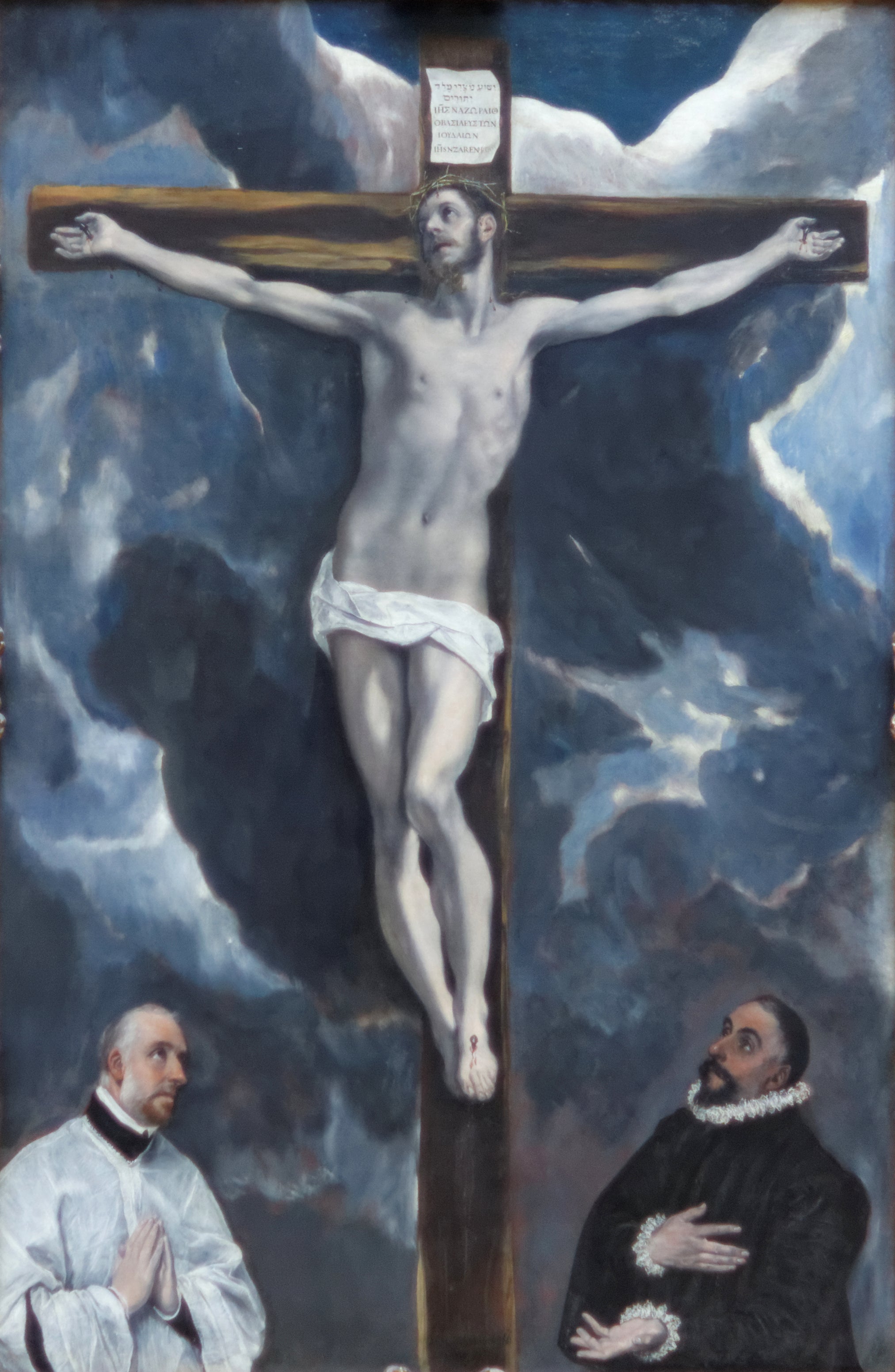 Christ en croix adoré par deux donateurs - El Greco