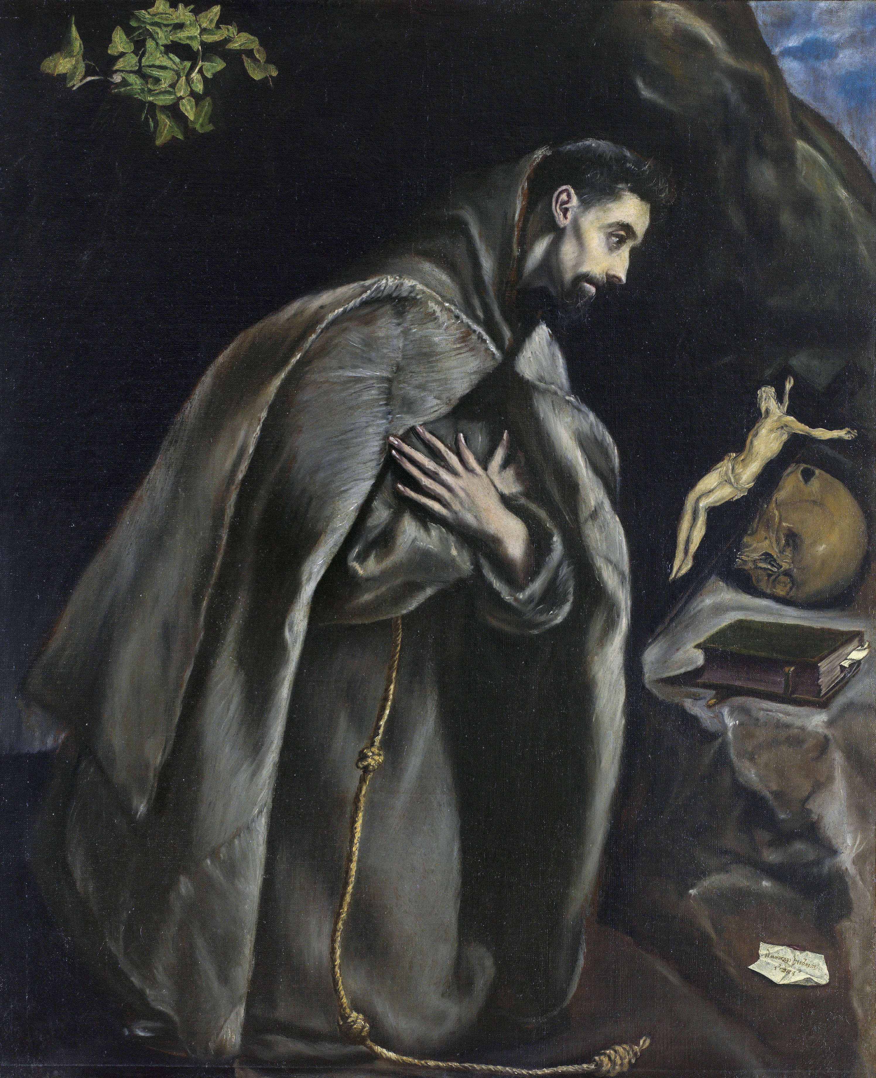 Saint François en prière devant le Crucifix - El Greco