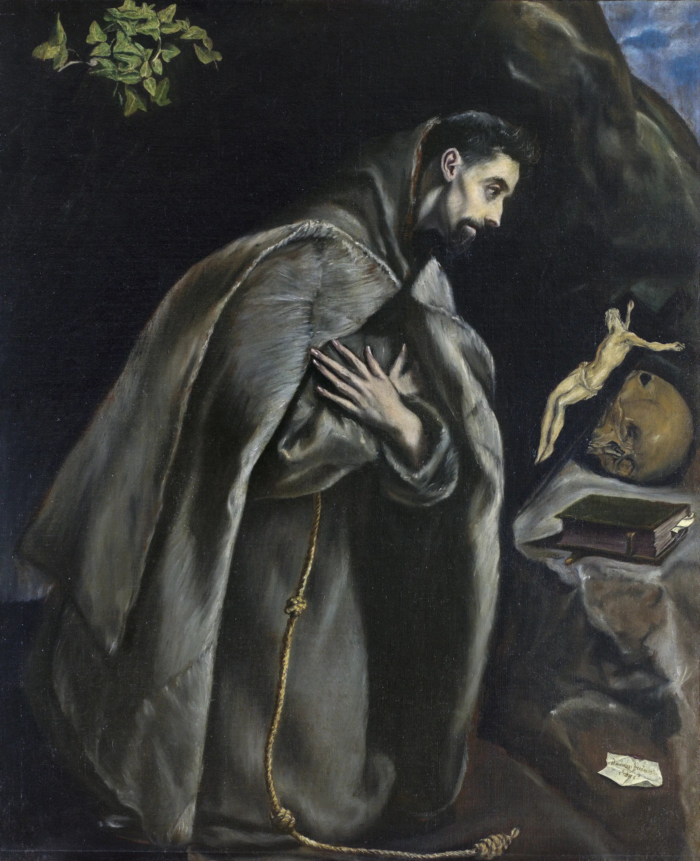 Saint François en prière devant le Crucifix - El Greco - Alpha Reproduction