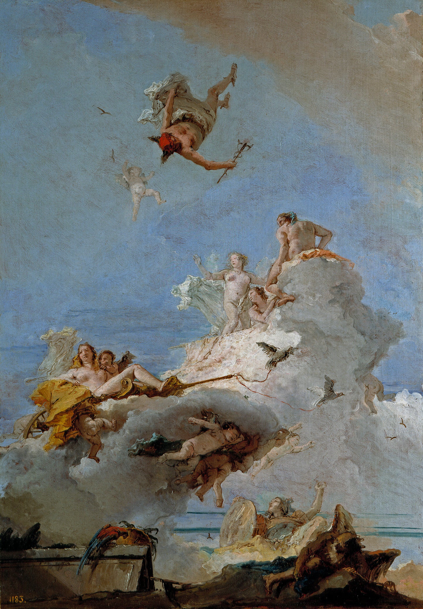 Reproduction du tableau « Olympe ou le Triomphe de Vénus - Giovanni Battista Tiepolo » par Alpha Reproduction en peinture à l’huile