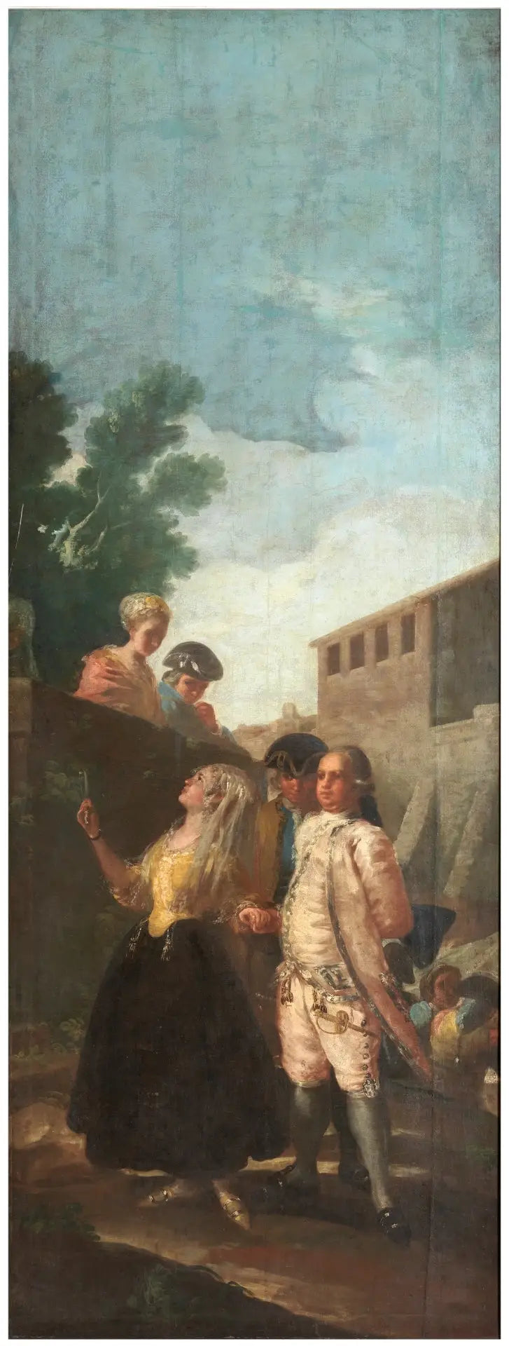 Reproduction du tableau « Le militaire et la dame - Francisco de Goya » par Alpha Reproduction en peinture à l’huile