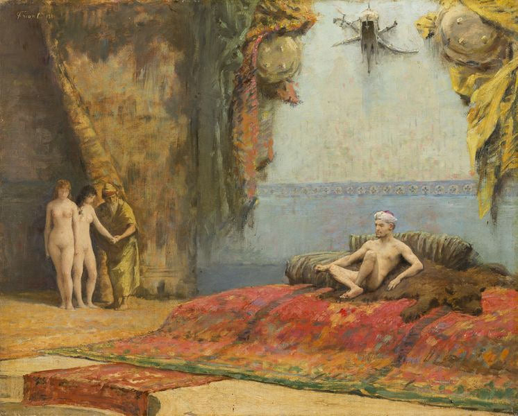 Présentation des Odalisques au Sultan - Émile Friant