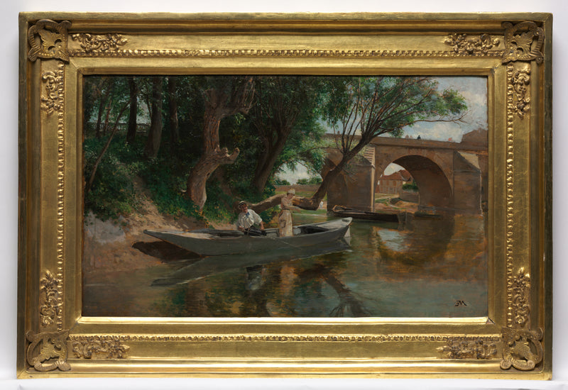 Pont de Poissy (Pêcheurs à ligne) - Ernest Meissonier