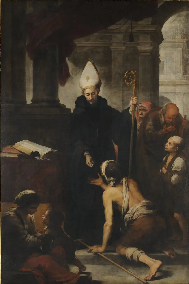 סנט תומאס דה וילאנובה מחלק צדקה לעניים - ברטולומיאו אסטן מורילו