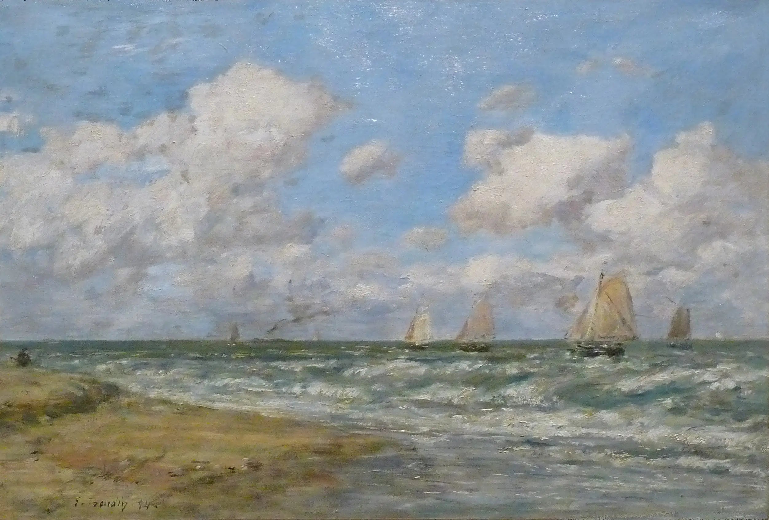 Reproduction du tableau « Marin - Eugène Boudin » par Alpha Reproduction en peinture à l’huile