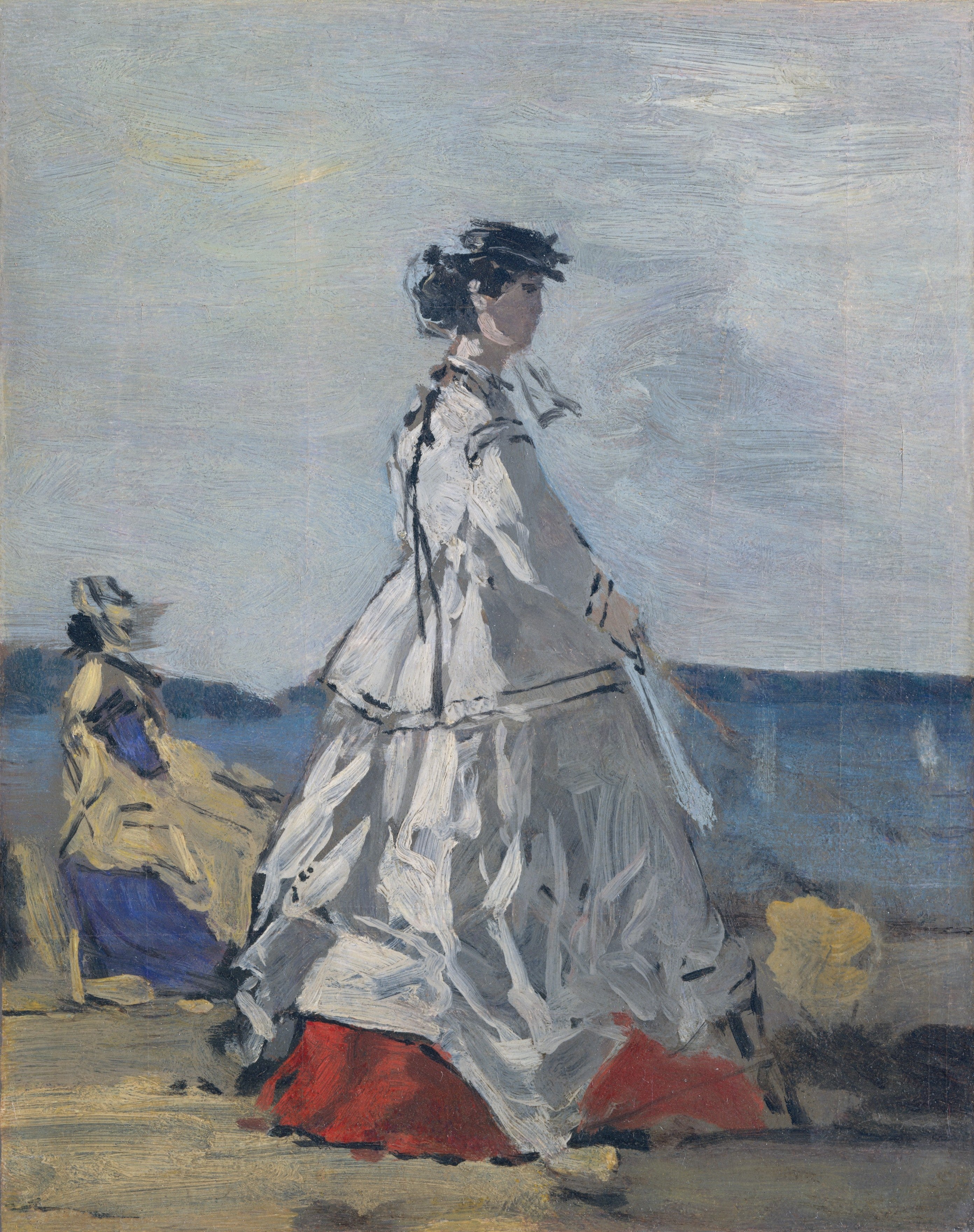 Reproduction du tableau « La princesse Pauline de Metternich sur la plage - Eugène Boudin » par Alpha Reproduction en peinture à l’huile