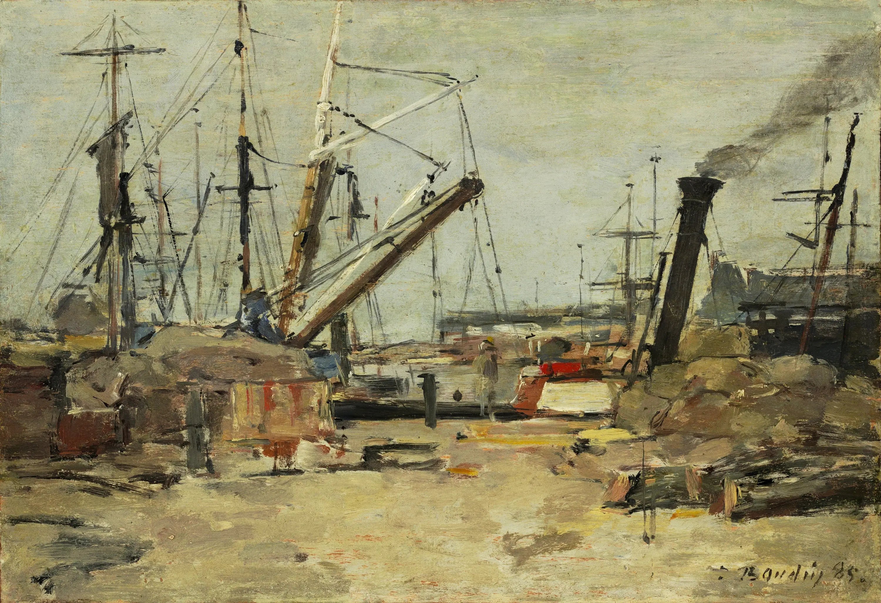 Reproduction du tableau « Les chalutiers - Eugène Boudin » par Alpha Reproduction en peinture à l’huile