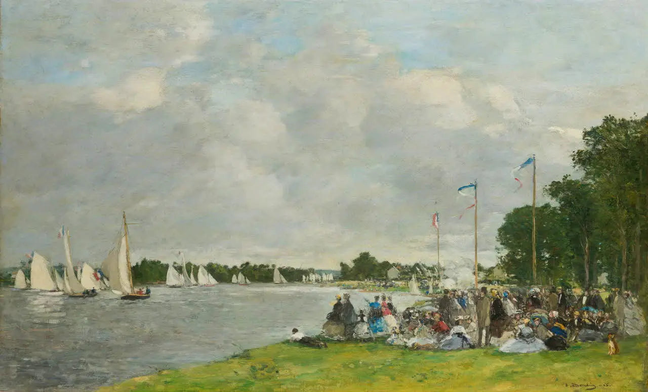 Reproduction du tableau « Les régates d’Argenteuil - Eugène Boudin » par Alpha Reproduction en peinture à l’huile