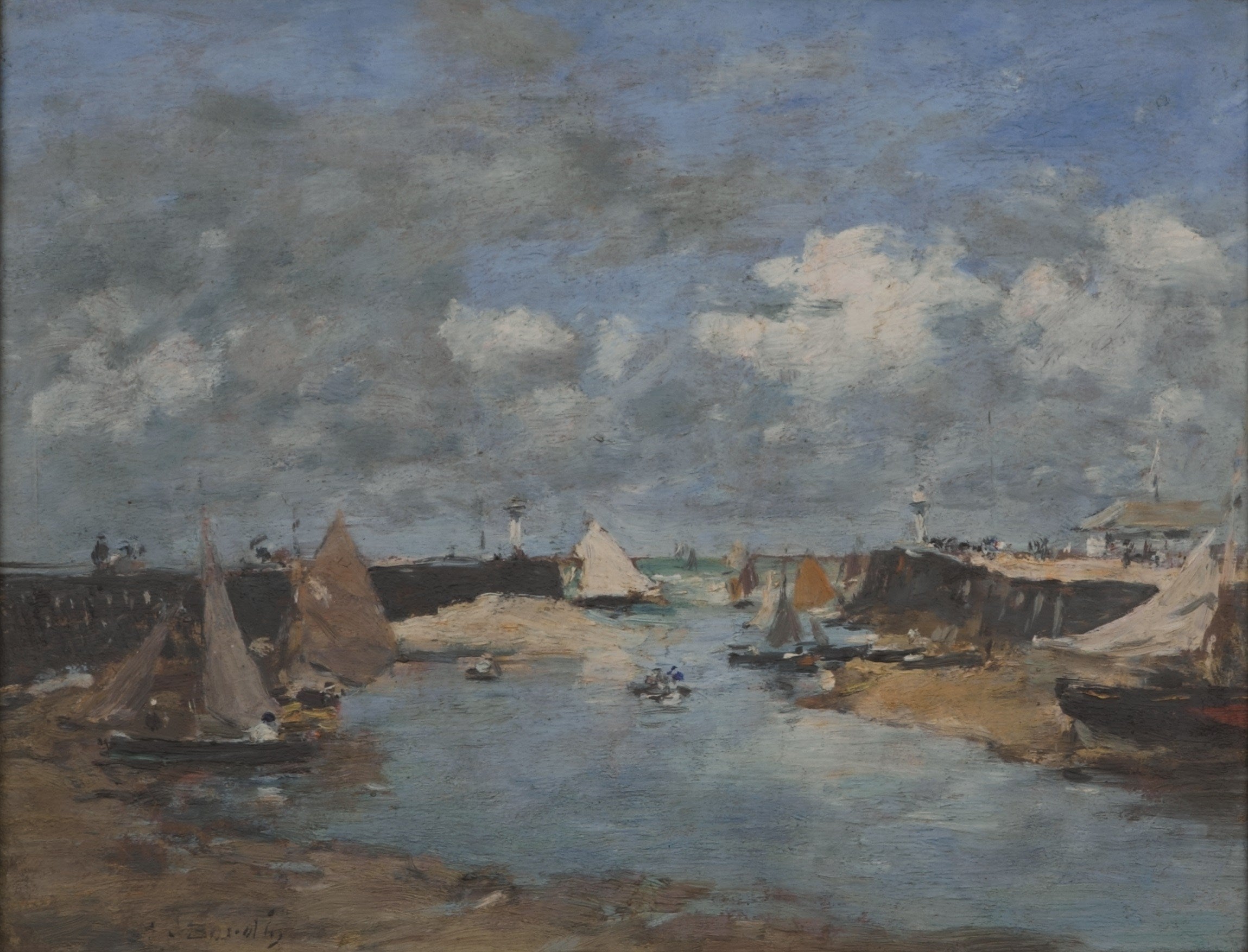 Reproduction du tableau « Port de Trouville - Eugène Boudin » par Alpha Reproduction en peinture à l’huile