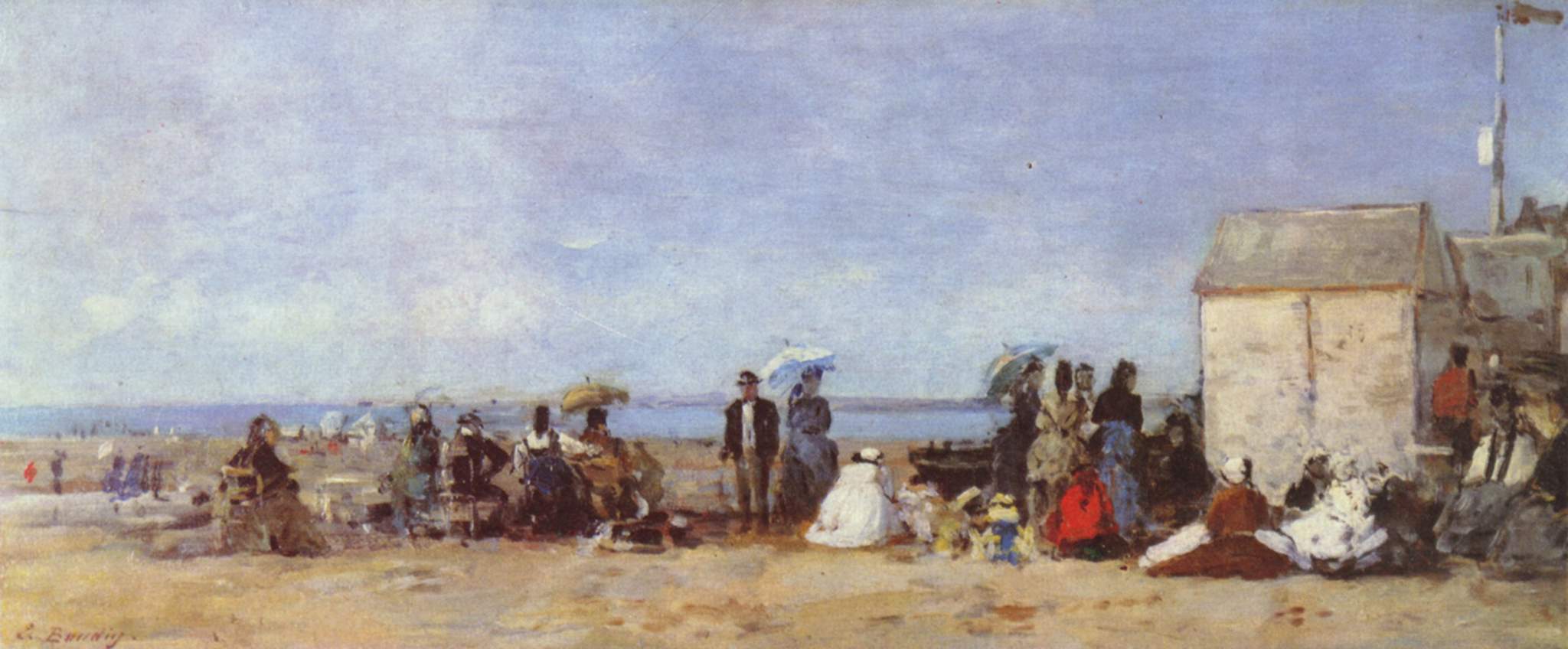 Reproduction du tableau « Trouville, scène de plage - Eugène Boudin » par Alpha Reproduction en peinture à l’huile
