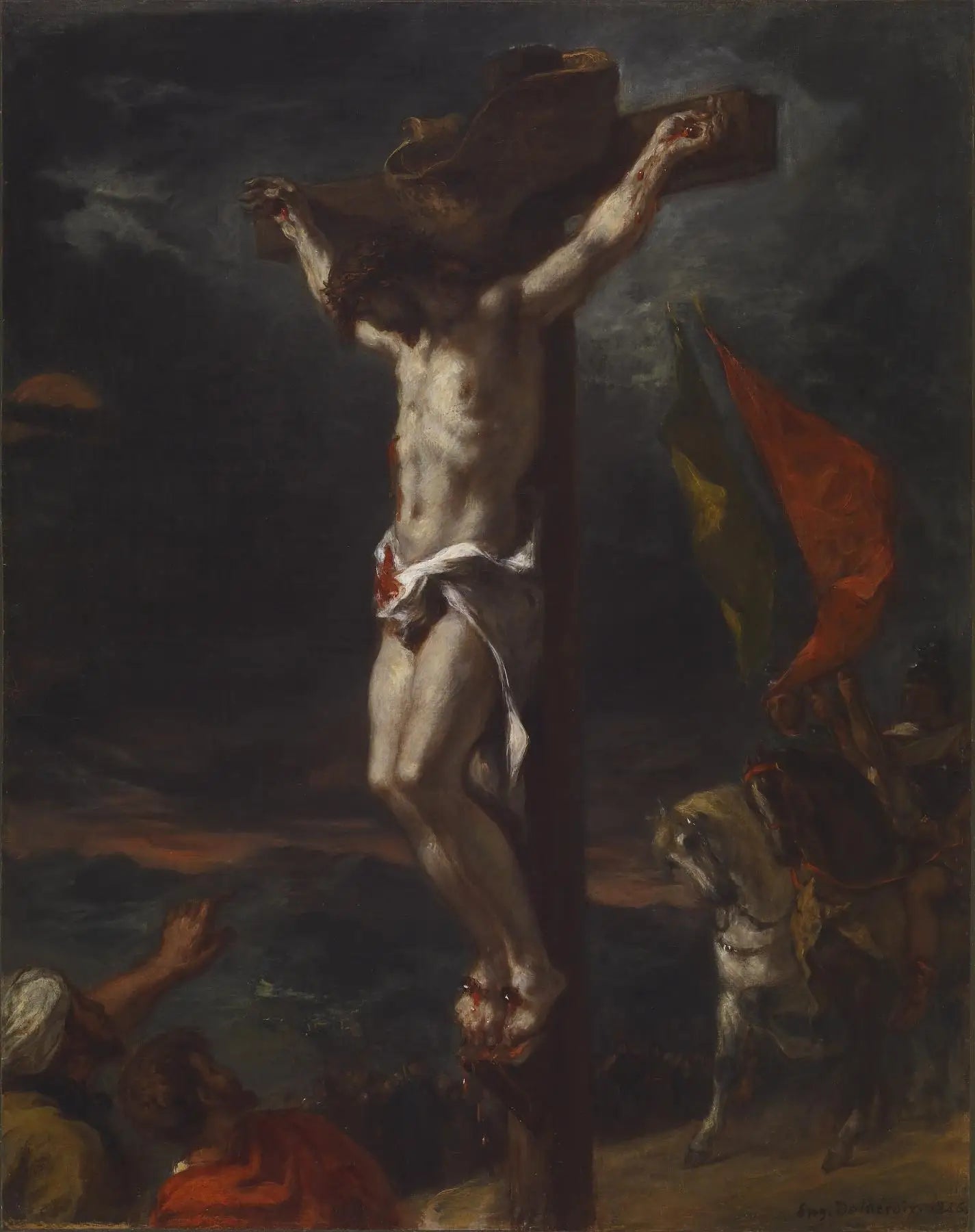 Reproduction du tableau « Le Christ sur la croix - Eugène Delacroix » par Alpha Reproduction en peinture à l’huile