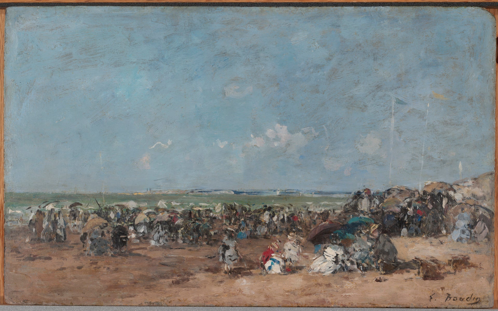Reproduction du tableau « Scène de plage à Trouville - Eugène Boudin » par Alpha Reproduction en peinture à l’huile