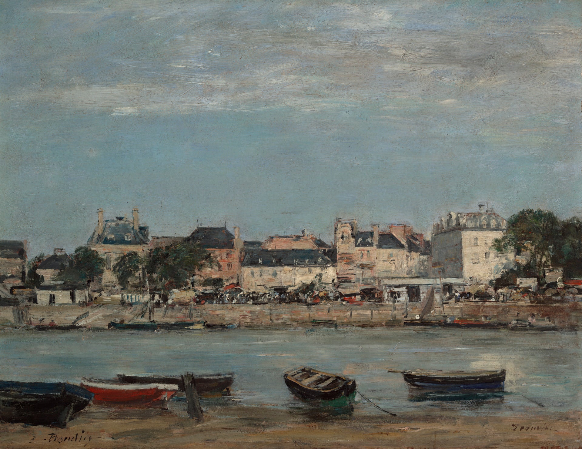 Reproduction du tableau « Le port de Trouville - Eugène Boudin » par Alpha Reproduction en peinture à l’huile