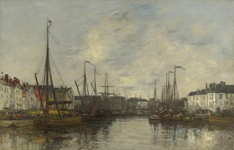 Reproduction du tableau « Port de Bruxelles - Eugène Boudin » par Alpha Reproduction en peinture à l’huile
