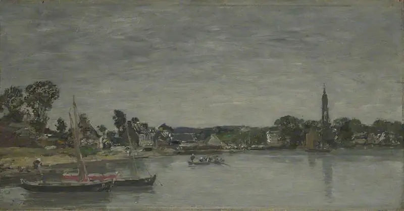Reproduction du tableau « L'Hôpital-Camfrout, Bretagne - Eugène Boudin » par Alpha Reproduction en peinture à l’huile