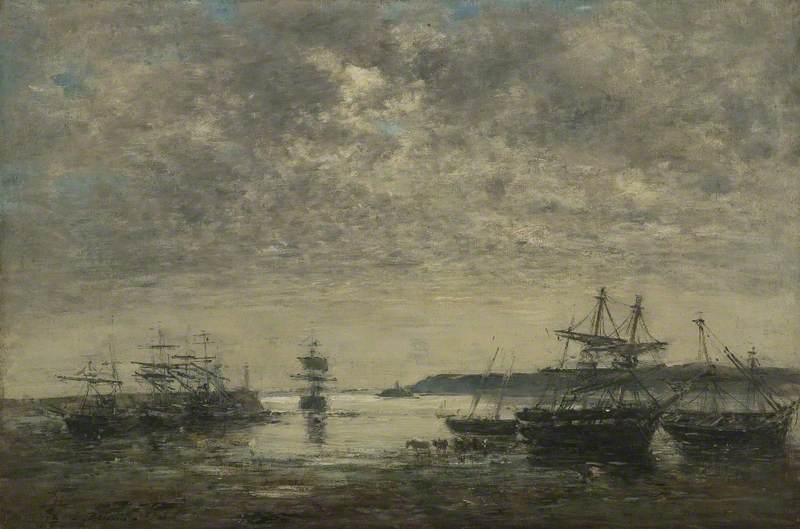 Reproduction du tableau « Le Havre, l'avant-port - Eugène Boudin » par Alpha Reproduction en peinture à l’huile
