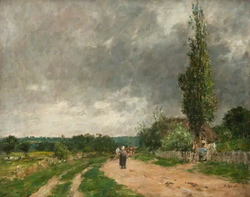 Reproduction du tableau « Route de Deauville - Eugène Boudin » par Alpha Reproduction en peinture à l’huile
