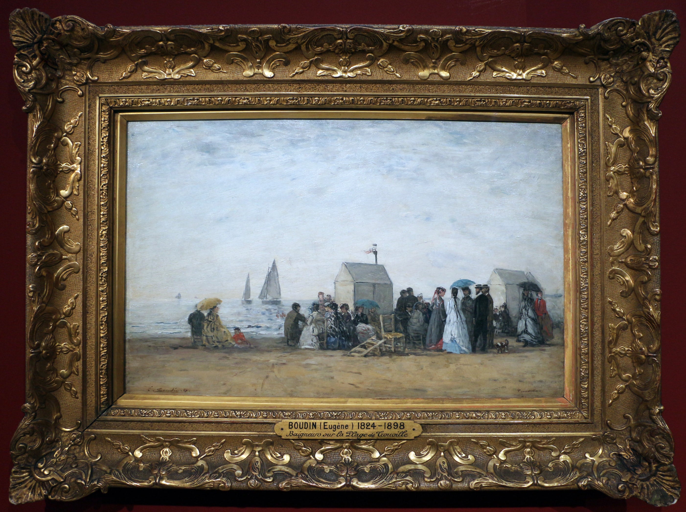 Reproduction du tableau « La Plage de Trouville - Eugène Boudin » par Alpha Reproduction en peinture à l’huile