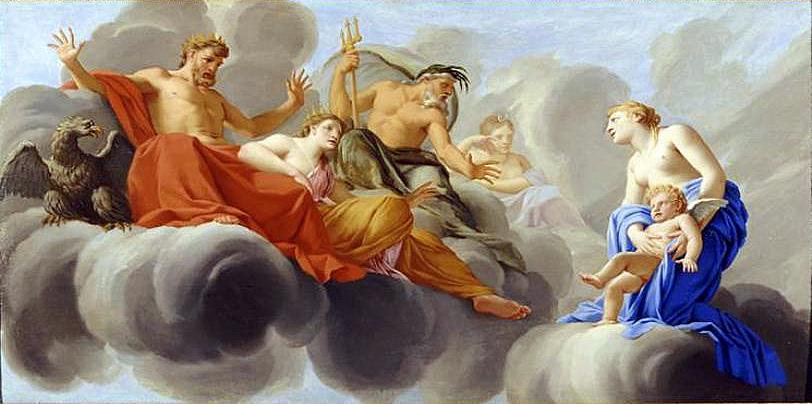 Vénus présente l'amour à Jupiter - Eustache Le Sueur