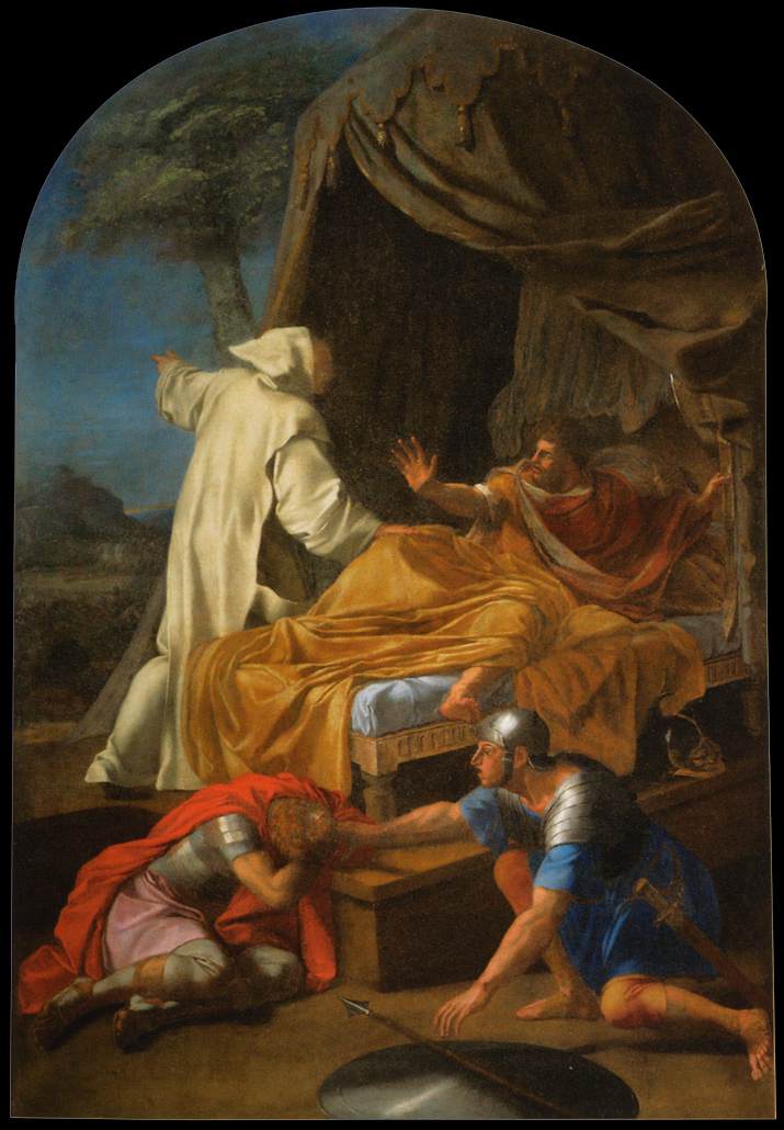 Apparition de saint Bruno au comte Roger - Eustache Le Sueur