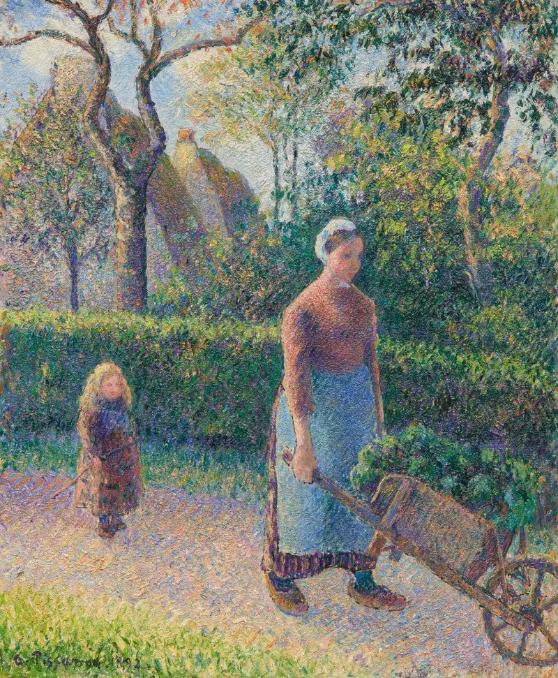 Reproduction du tableau « Femme à la brouette - Camille Pissarro » par Alpha Reproduction en peinture à l’huile