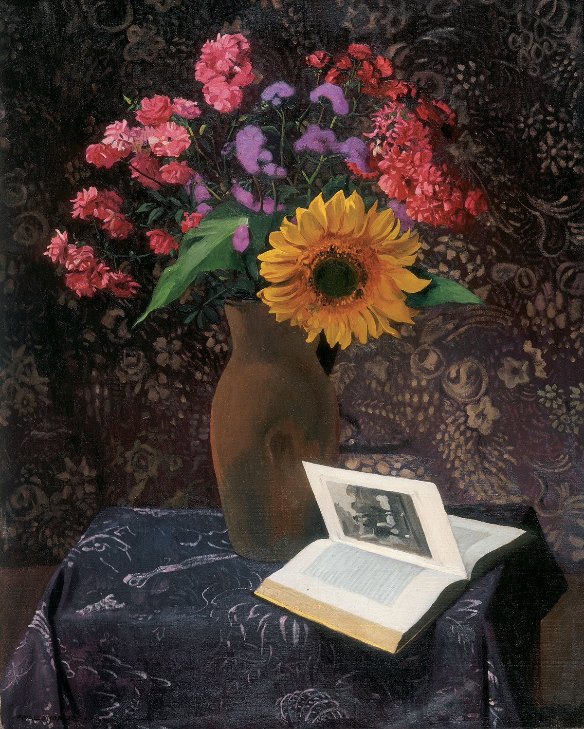 Soleil et roses cramoisies - Félix Vallotton