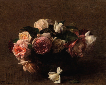 Fleurs roses (Rosario) - Henri Fantin-Latour