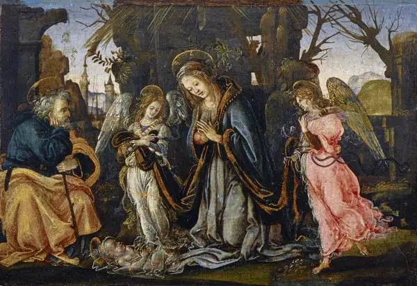 La Nativité avec deux anges - Filippino Lippi - Alpha Reproduction