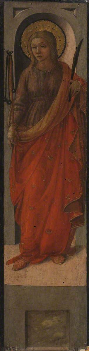Female Saint with a Flail (Saint Walburga?) - Fra Filippo Lippi