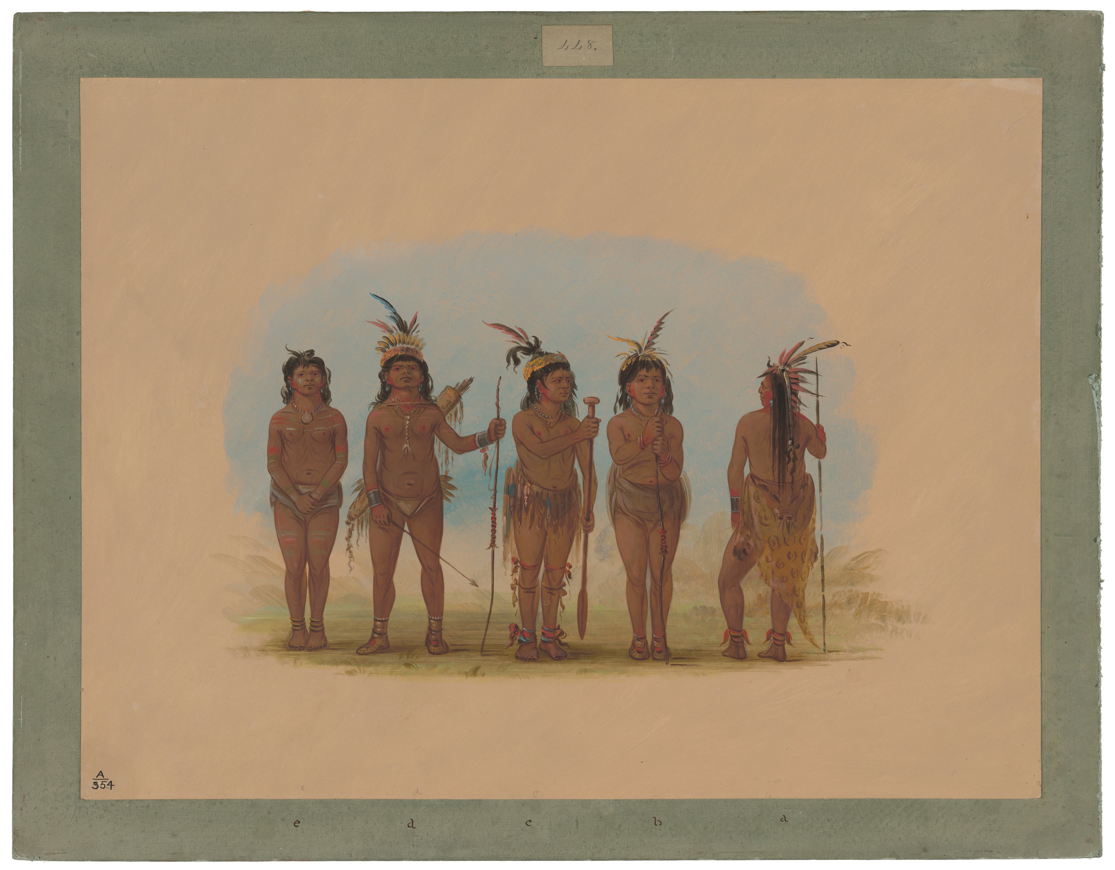 Cinq Indiens des Caraïbes - George Catlin