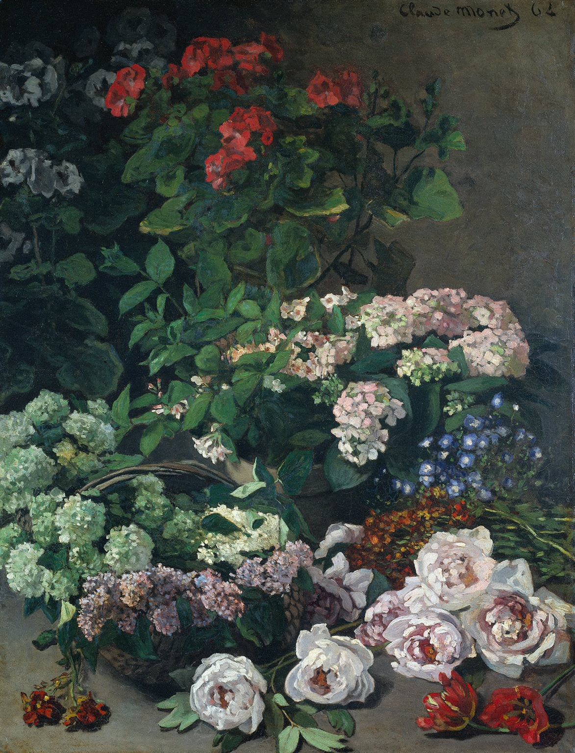 פרחי האביב - Claude Monet