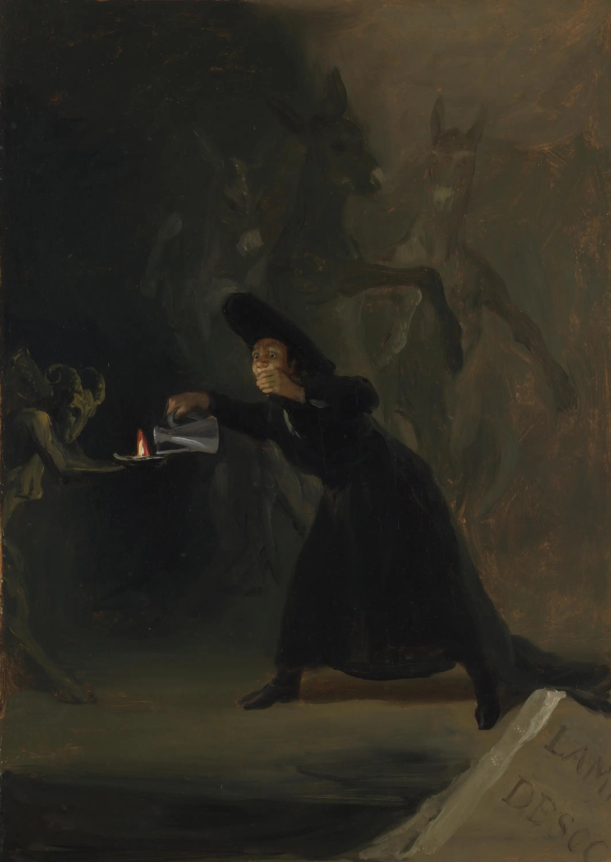 Reproduction du tableau « La Lampe du diable - Francisco de Goya » par Alpha Reproduction en peinture à l’huile