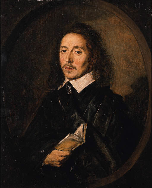 Portrait d'un homme tenant un livre ouvert - Frans Hals