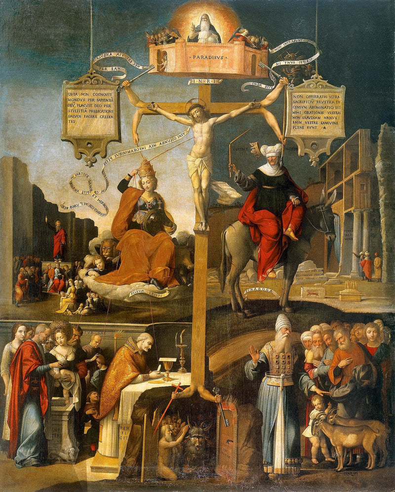 Allégorie de l'Ancien et du Nouveau Testament (Synagogue et Église du Christ) - Benvenuto Tisi