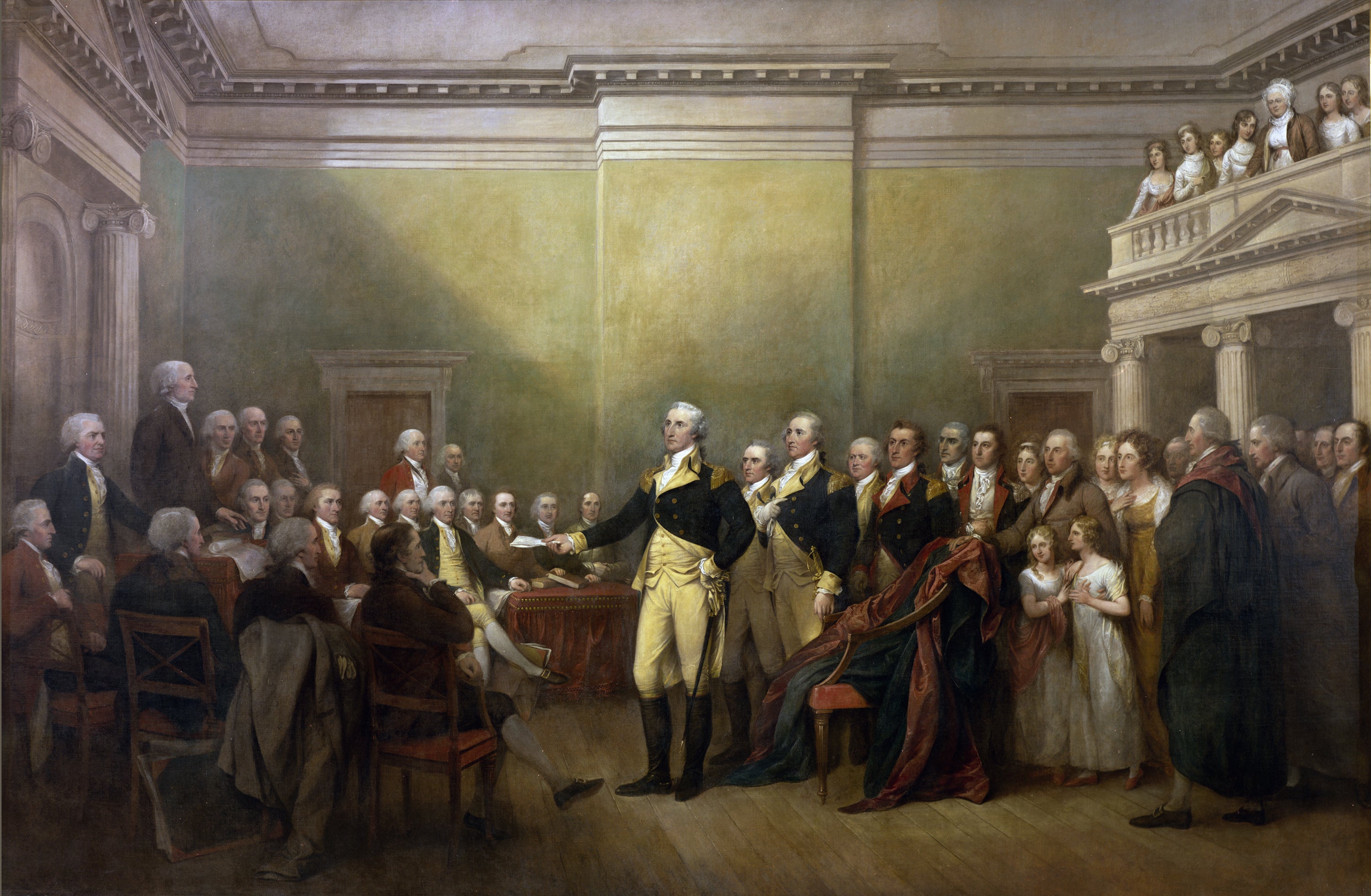 Le général George Washington démissionne de sa commission - John Trumbull