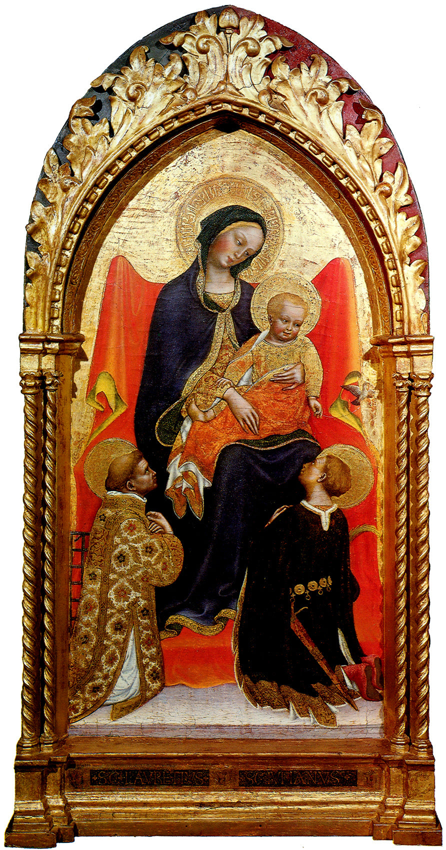 La Vierge à l'Enfant, avec les saints Laurent et Julien - Gentile da Fabriano