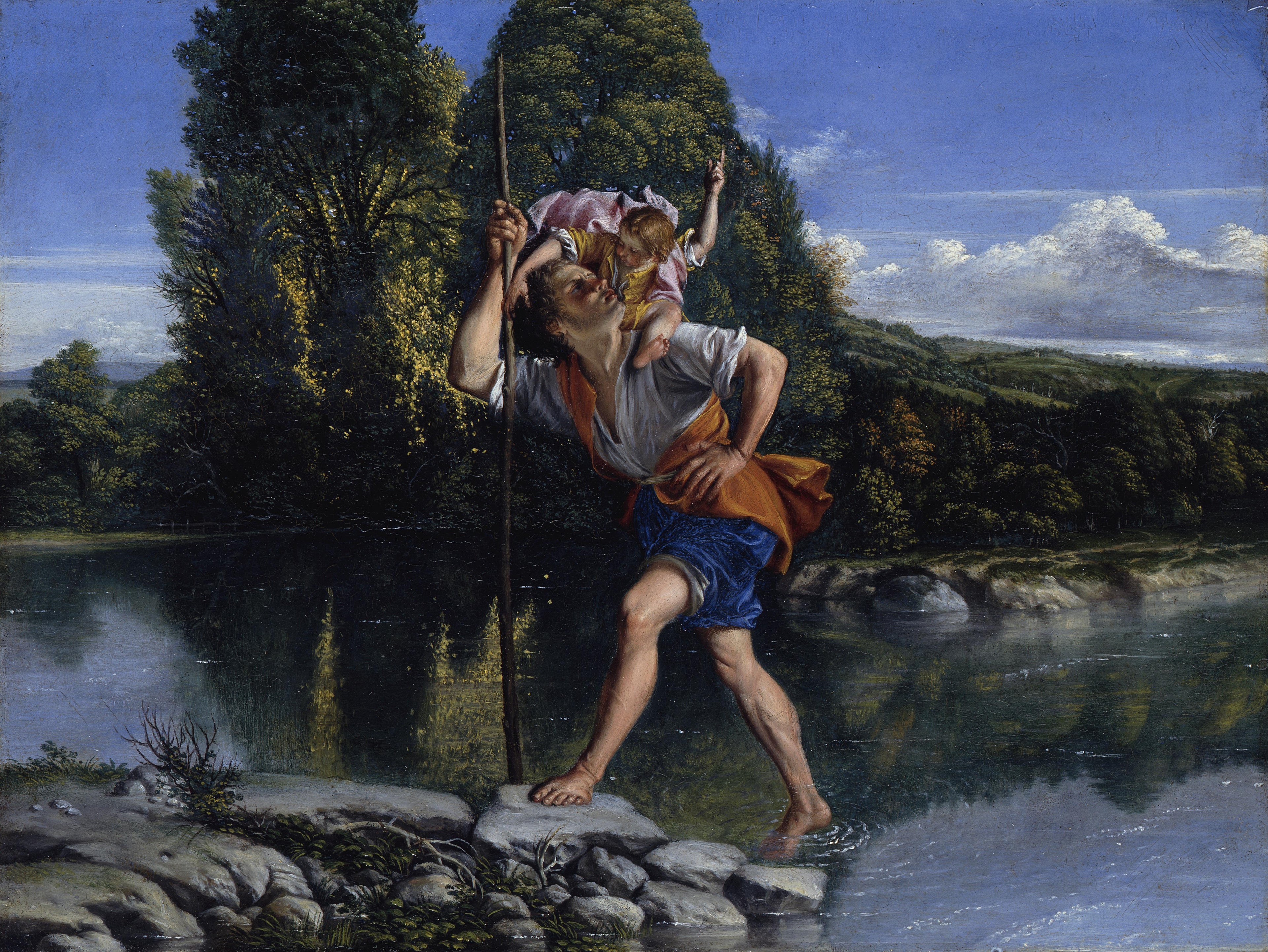 Paysage avec Saint Christophe - Orazio Gentileschi