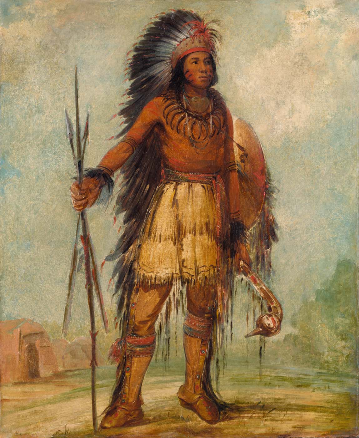 A-wun-ne-wa-be, oiseau du tonnerre - George Catlin