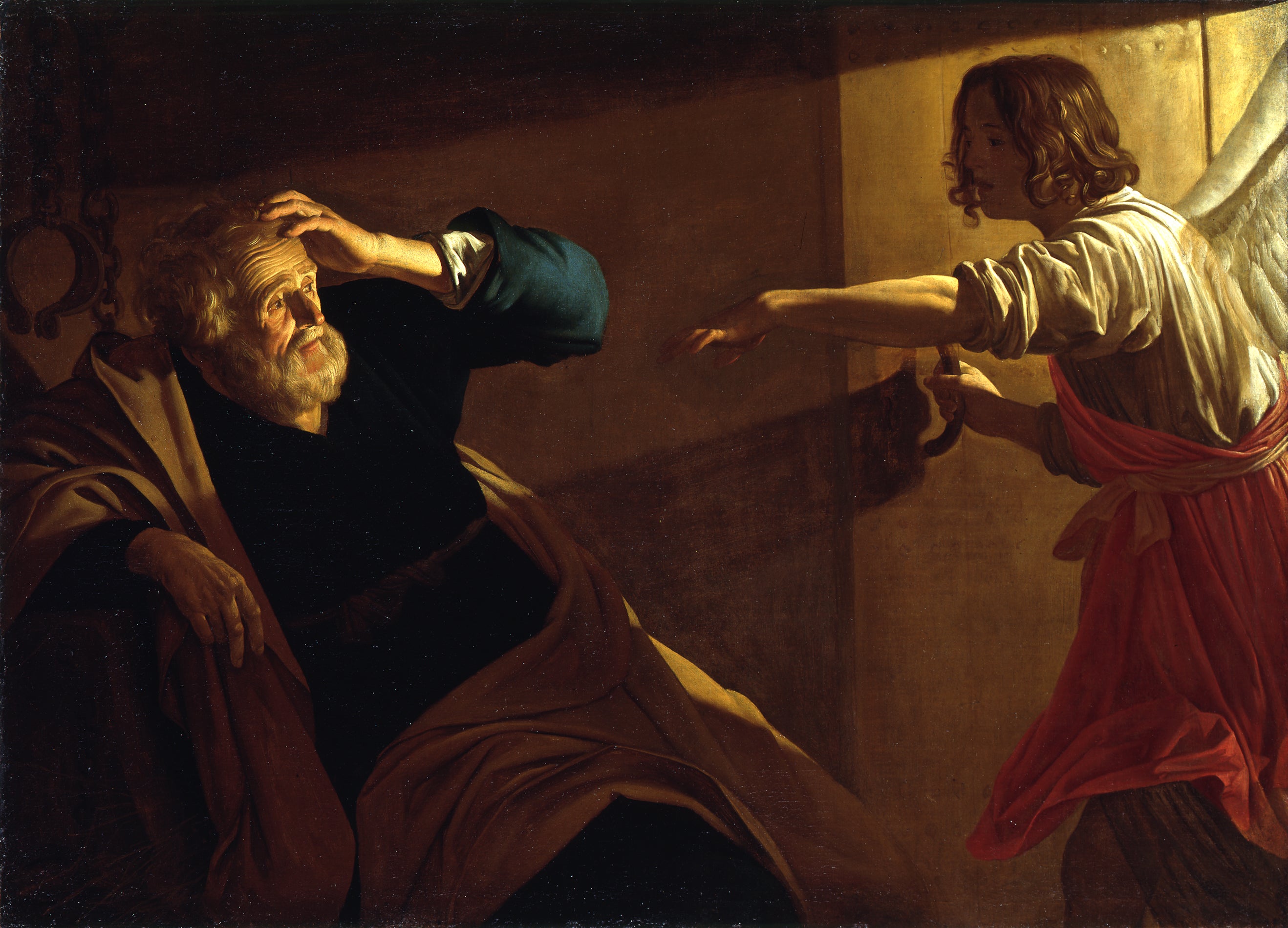 La libération de Saint Pierre de prison par l'ange - Gerrit van Honthorst