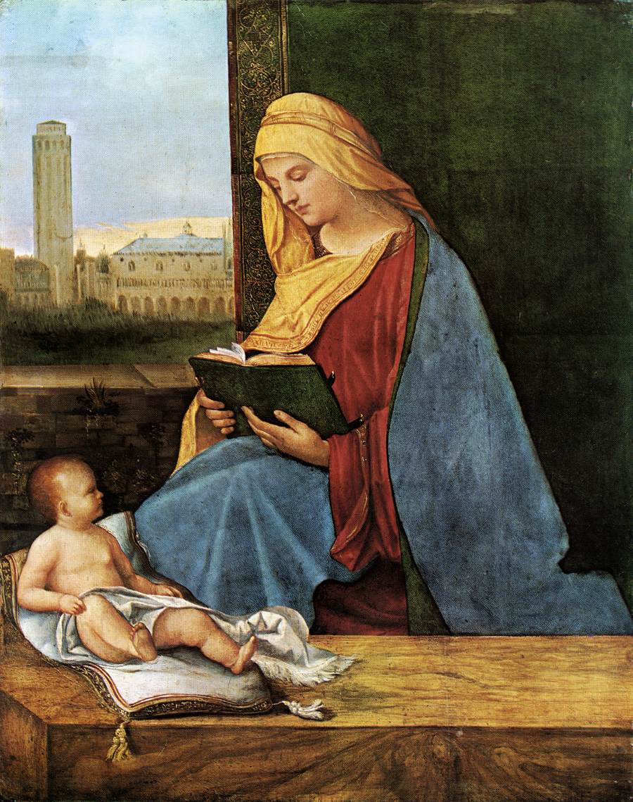 Vierge à l'enfant lisant - Giorgione