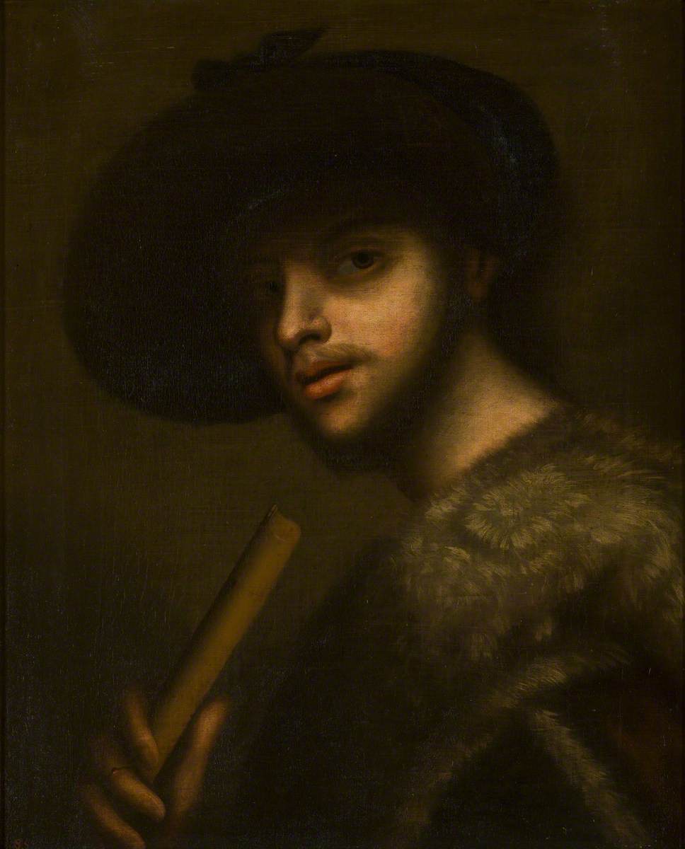 Un homme avec une pipe ou une flûte - Giorgione