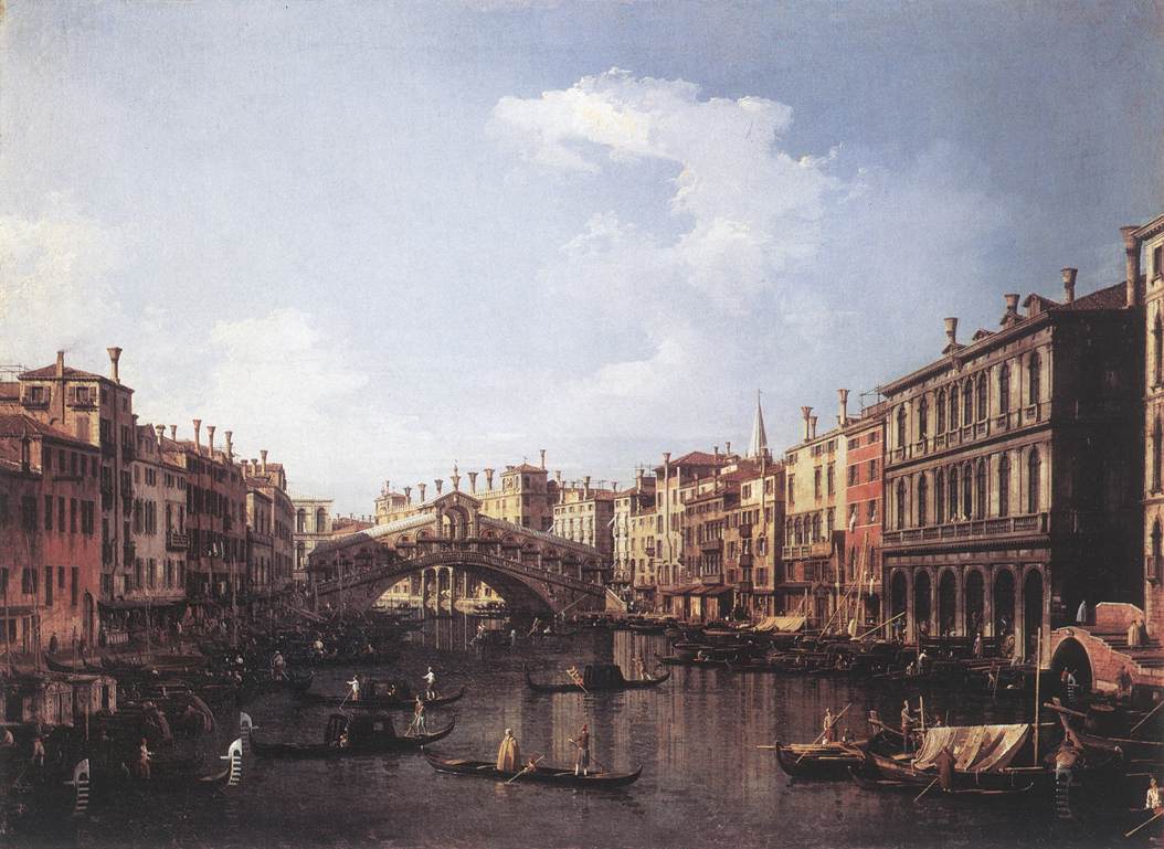 Le Pont du Rialto depuis le sud - Canaletto