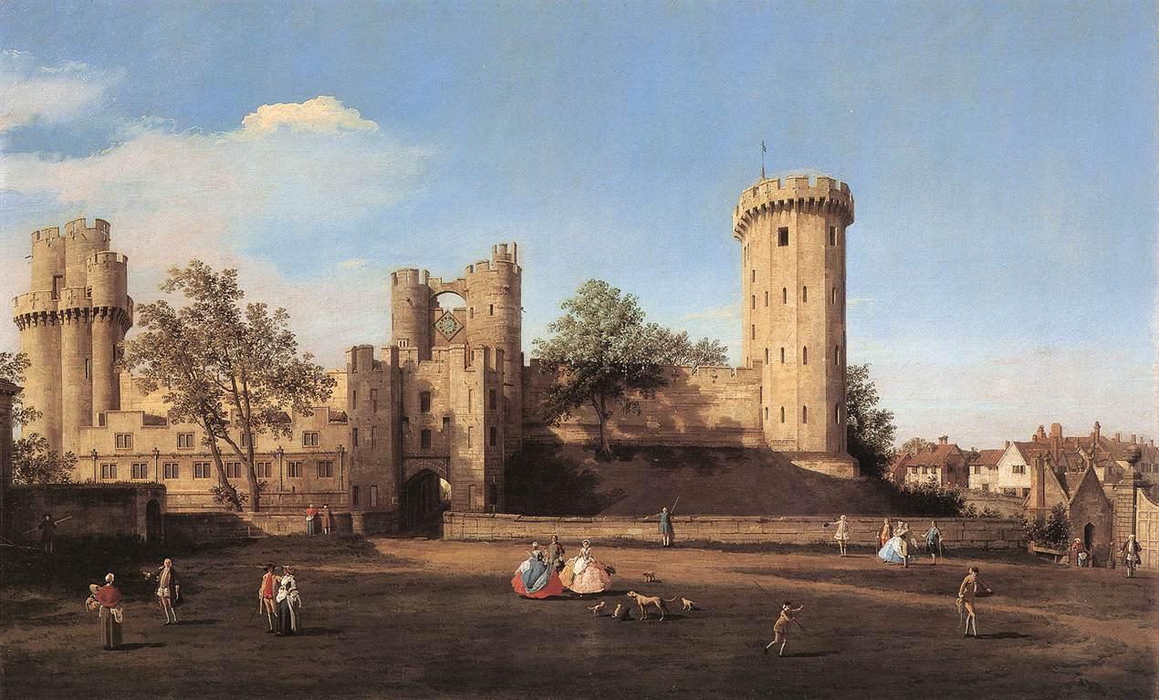 Château de Warwick, côté est - Canaletto