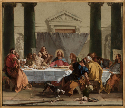 Reproduction du tableau « Dernière Cène - Giovanni Battista Tiepolo » par Alpha Reproduction en peinture à l’huile