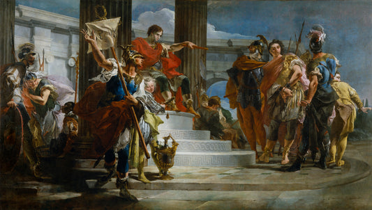Reproduction du tableau « Scicio Africanus Libérer Massiva - Giovanni Battista Tiepolo » par Alpha Reproduction en peinture à l’huile